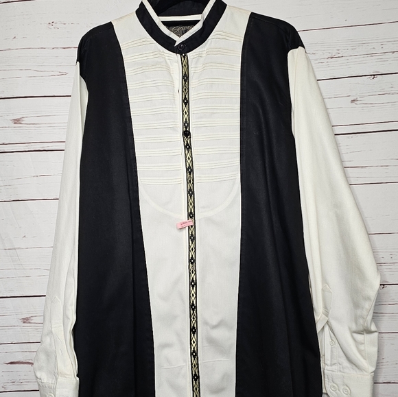 Vintage Spindle River Western Color Block Shirt - Picture 2 of 16